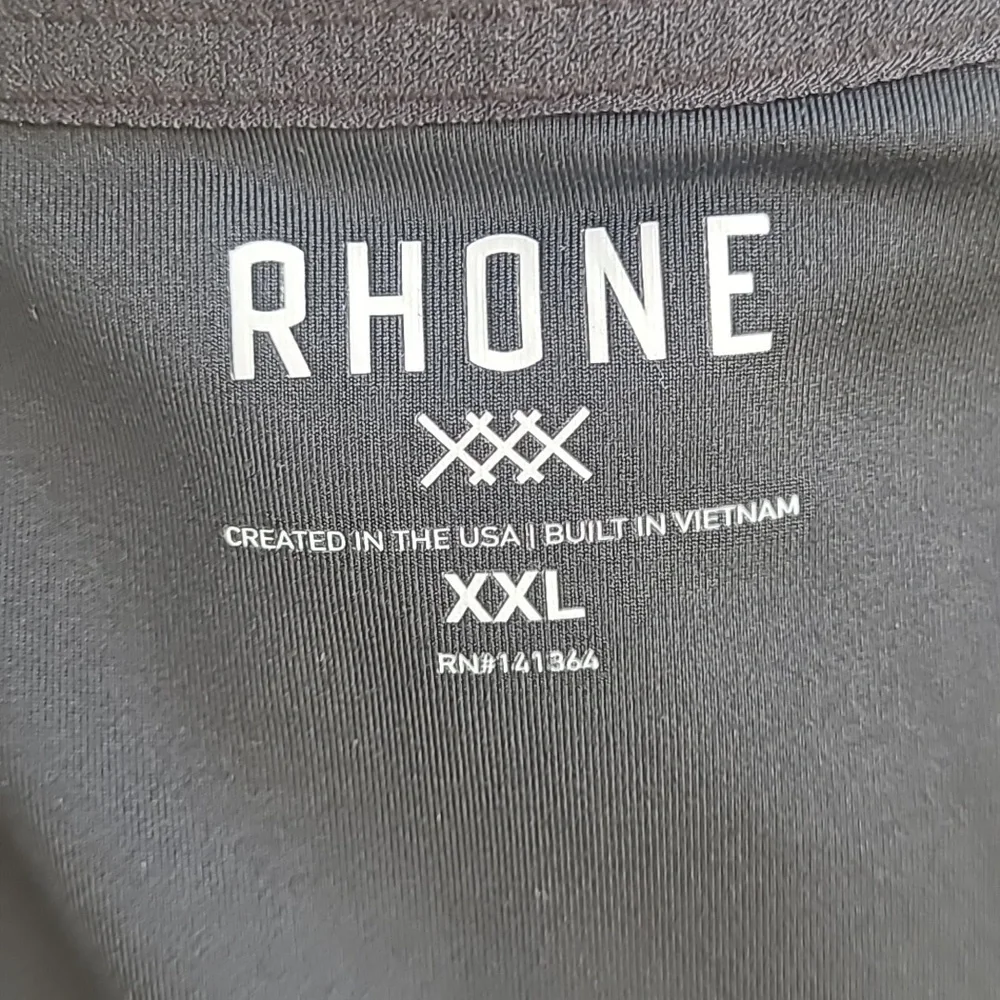 RHONE Black Grey Training‎ Blend Sz XXL Mens Full Zip Athleisure Athletic Vest